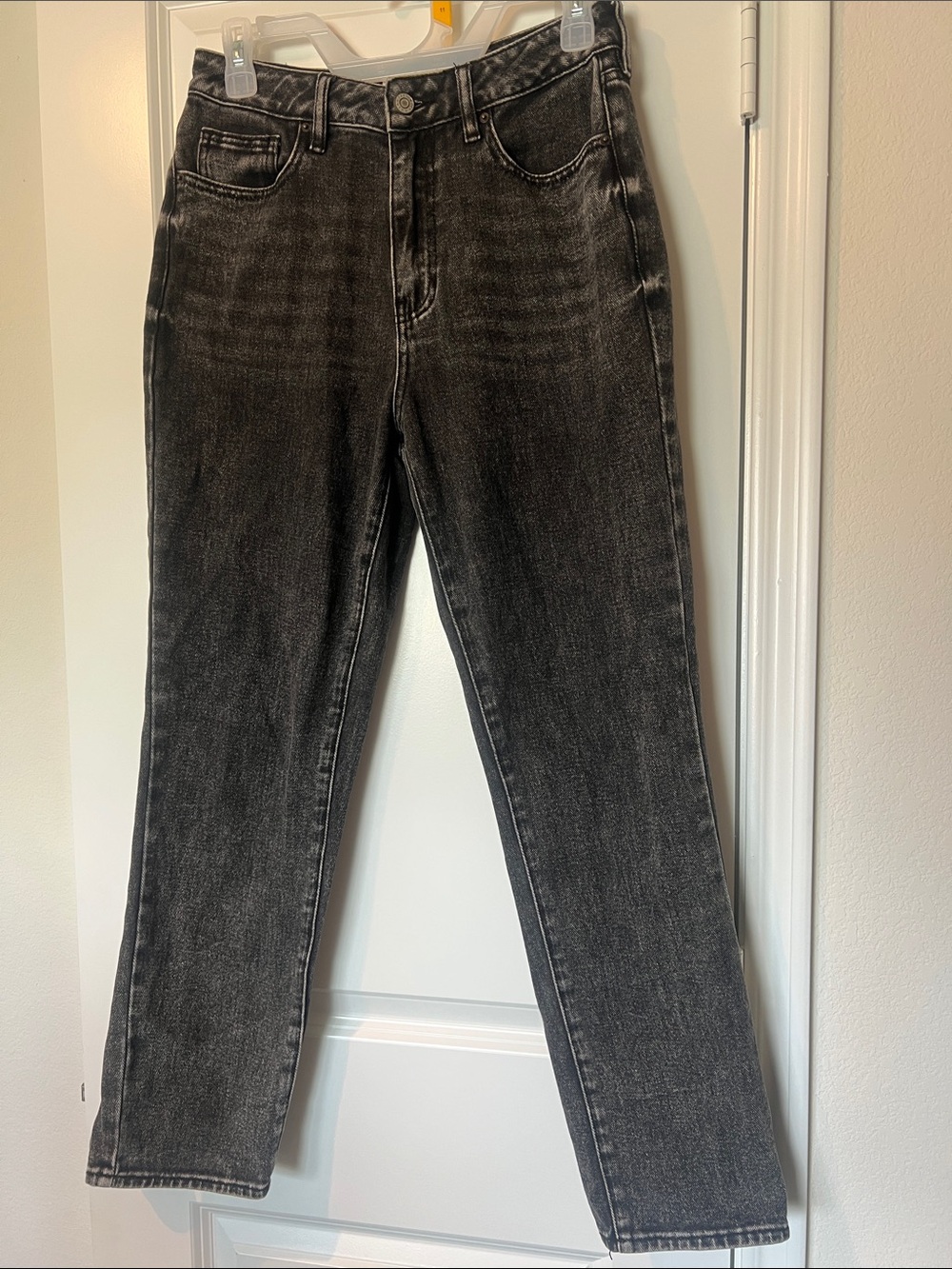 PacSun Women's Straight Leg Washed Black Jeans